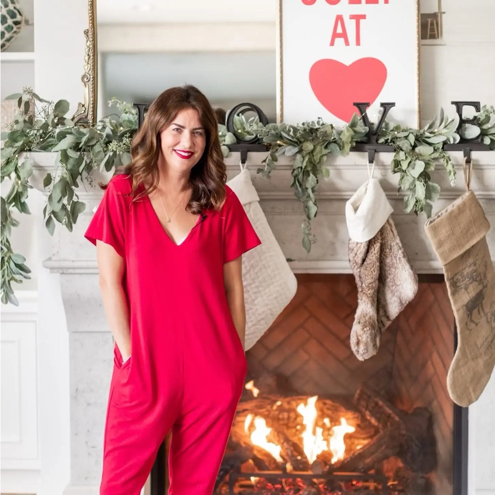 Jillian Harris x Smash + Tess Red Romper